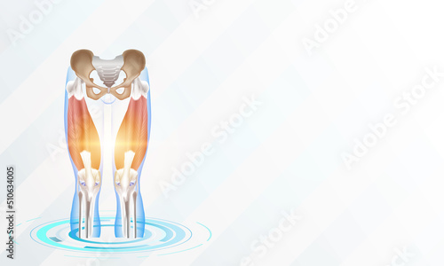 Technology for treatment of lower musculoskeletal. Abstract traumatology and orthopedics. Medical science in the hospital for body joints.