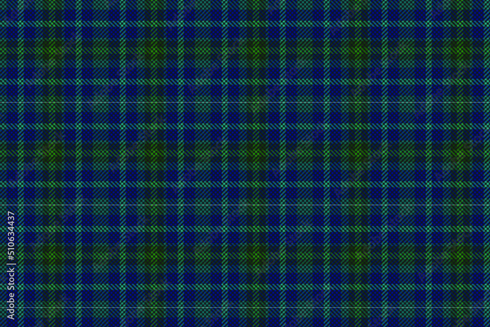 Plaid pattern seamless vector. Dark textured tartan check background