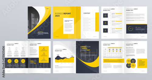 business brochures template layout design with cover page for company profile, annual report, flyers, presentations, magazine, and book with a4 size scale for editable.