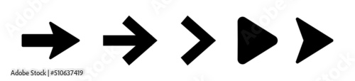 Arrows set black. Arrows pointing to the left icon set. Vector set of trendy black arrows in flat style. Collection of simple vector arrows. Cursors icons. Vector illustration.