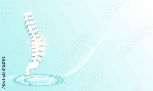 Technology for treatment of spine bone injury. Abstract traumatology and orthopedics. Medical science in the hospital for body joints.