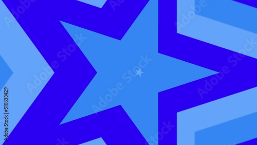 Star shape seamlessly looping 4k animation vertical vdo blue background photo