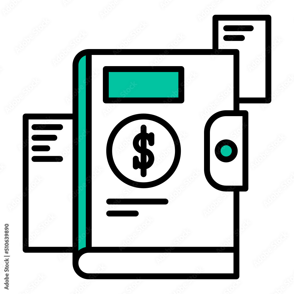 financial book icon on transparent background financial book icon on transparent background