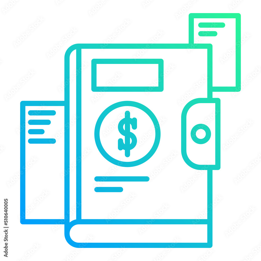 financial book icon on transparent background financial book icon on transparent background