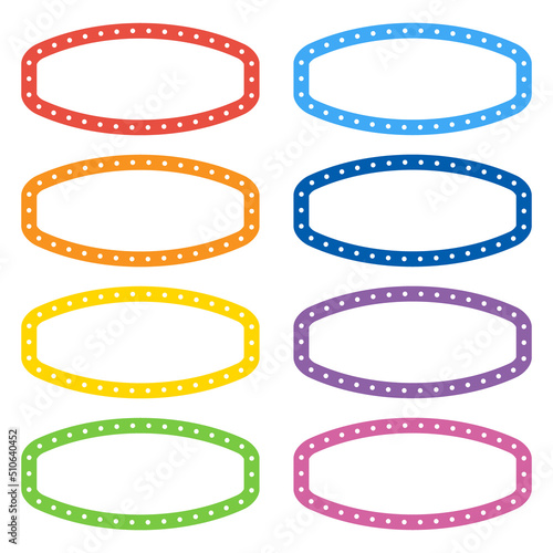 점선 이름표 라벨 디자인 