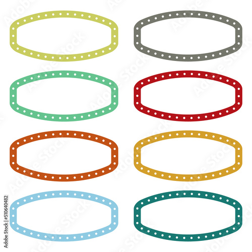 점선 이름표 라벨 디자인 