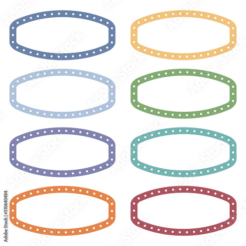 점선 이름표 라벨 디자인 