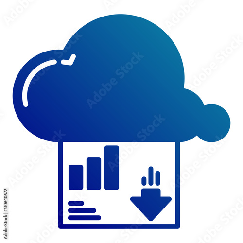 report data download icon with transparent background