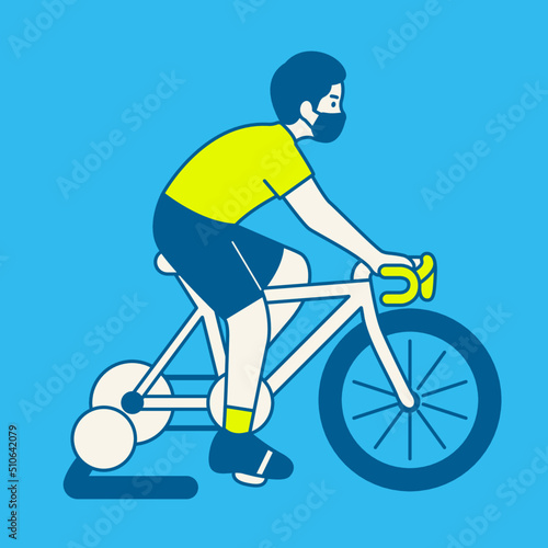 person riding a bike