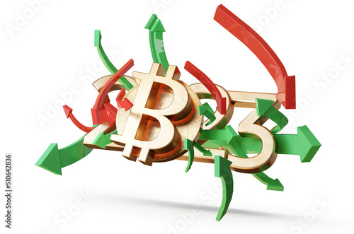 BTC Bitcoin symbol and 2023...