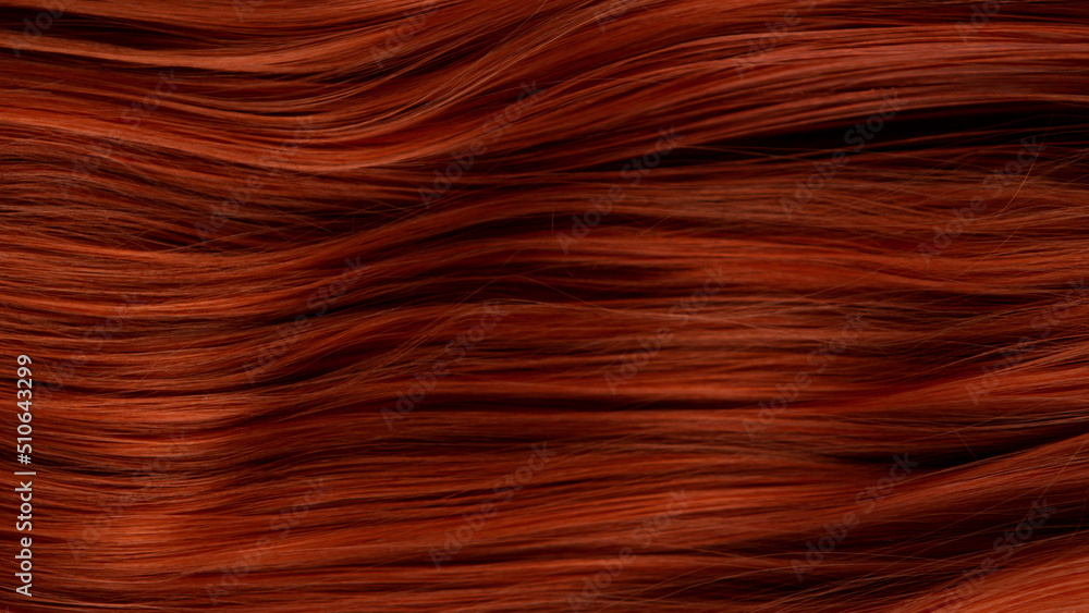 Closeup on luxurious redhair texture. Closeup on luxurious redhair texture.