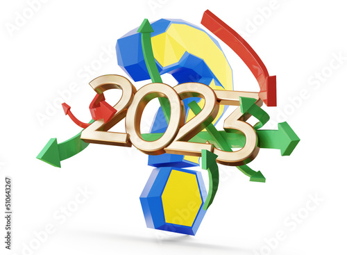 golden 2023 symbol and arro...