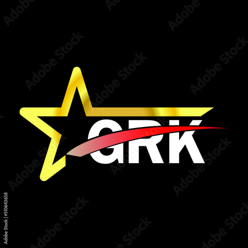 GRK letter logo design. GRK creative  letter logo. simple and modern letter logo. GRK alphabet letter logo for business. Creative corporate identity and lettering. vector modern logo  photo