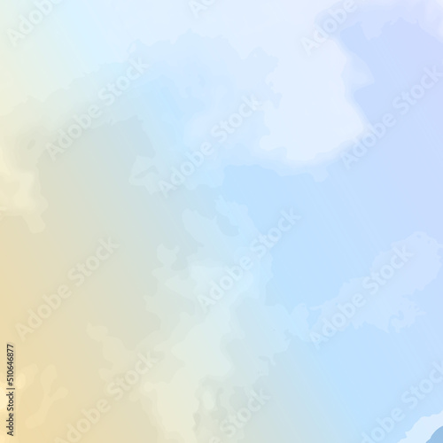 blue abstract watercolor background with drips blots and smudge stains