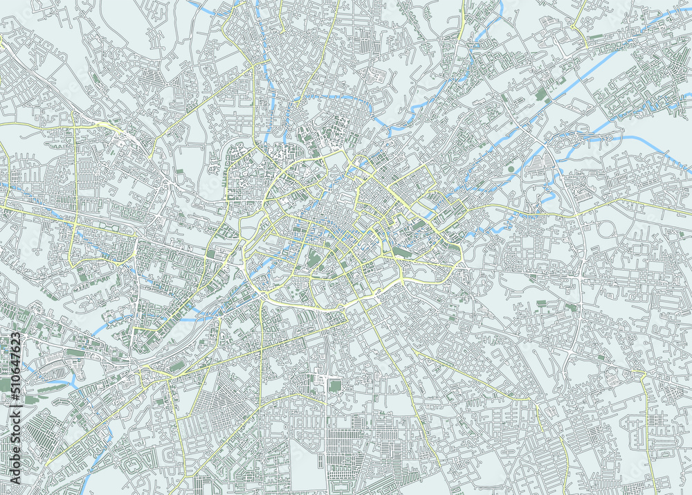 Manchester city vector map, United Kingdom Manchester city vector map, United Kingdom