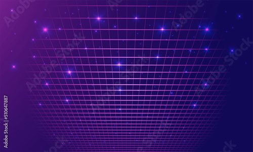 Futuristic meta verse background, wire frame. Neon glow, lines of light.