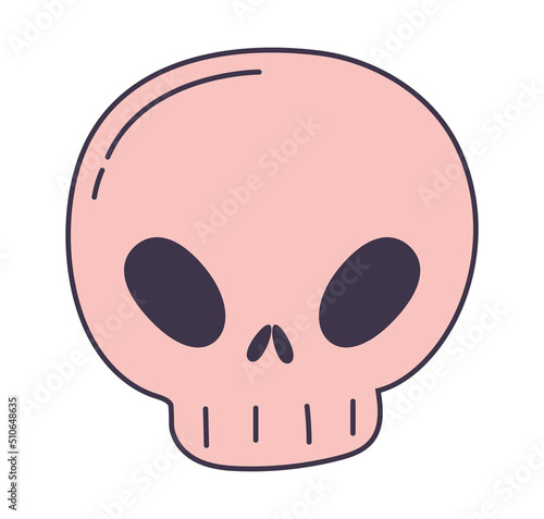 pink skull illustration