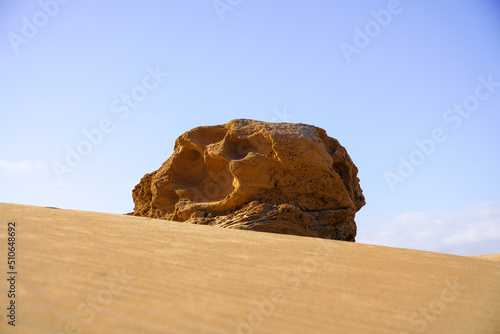Sandy Beach and Rocks ,  Agadir Tamri Morocco 