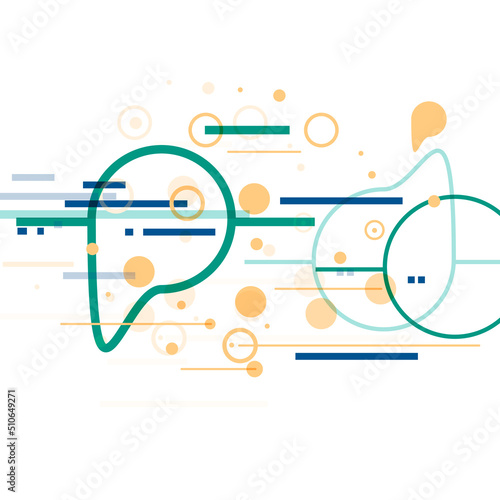 Set of abstract shapes in soothing colors for modern design. Vector background