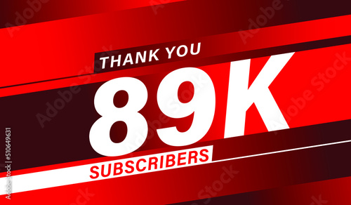 Thank you 89K subscribers modern banner design