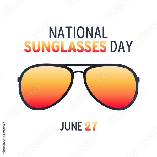 vector graphic of national sunglasses day good for national sunglasses day celebration. flat design. flyer design.flat illustration.