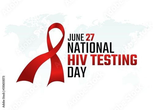 vector graphic of national HIV testing day good for national HIV testing day celebration. flat design. flyer design.flat illustration.