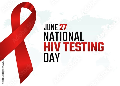vector graphic of national HIV testing day good for national HIV testing day celebration. flat design. flyer design.flat illustration.