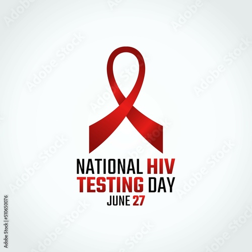 vector graphic of national HIV testing day good for national HIV testing day celebration. flat design. flyer design.flat illustration.