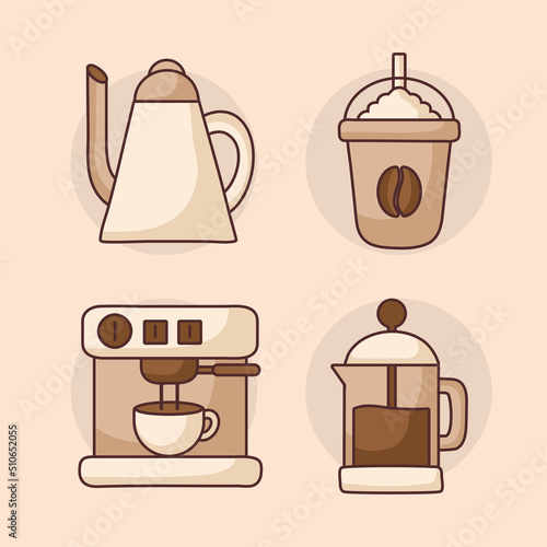 four coffee items