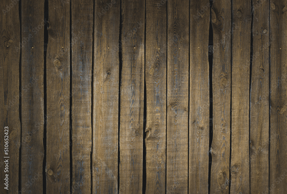 Fototapeta premium Wood texture. Texture for design and decoration. Natural wood background. Wooden fence. Surface with natural pattern. Space for floor. Abstract texture. Structure.