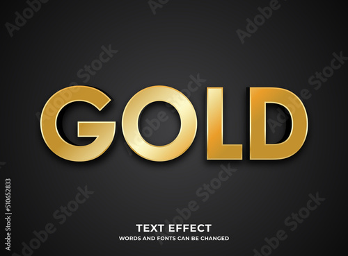 gold text effect