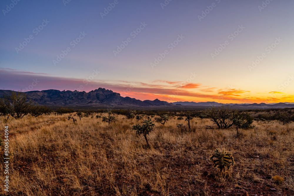 sunset in the mountains