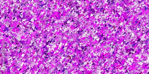 Light purple, pink vector texture with random triangles. © Guskova