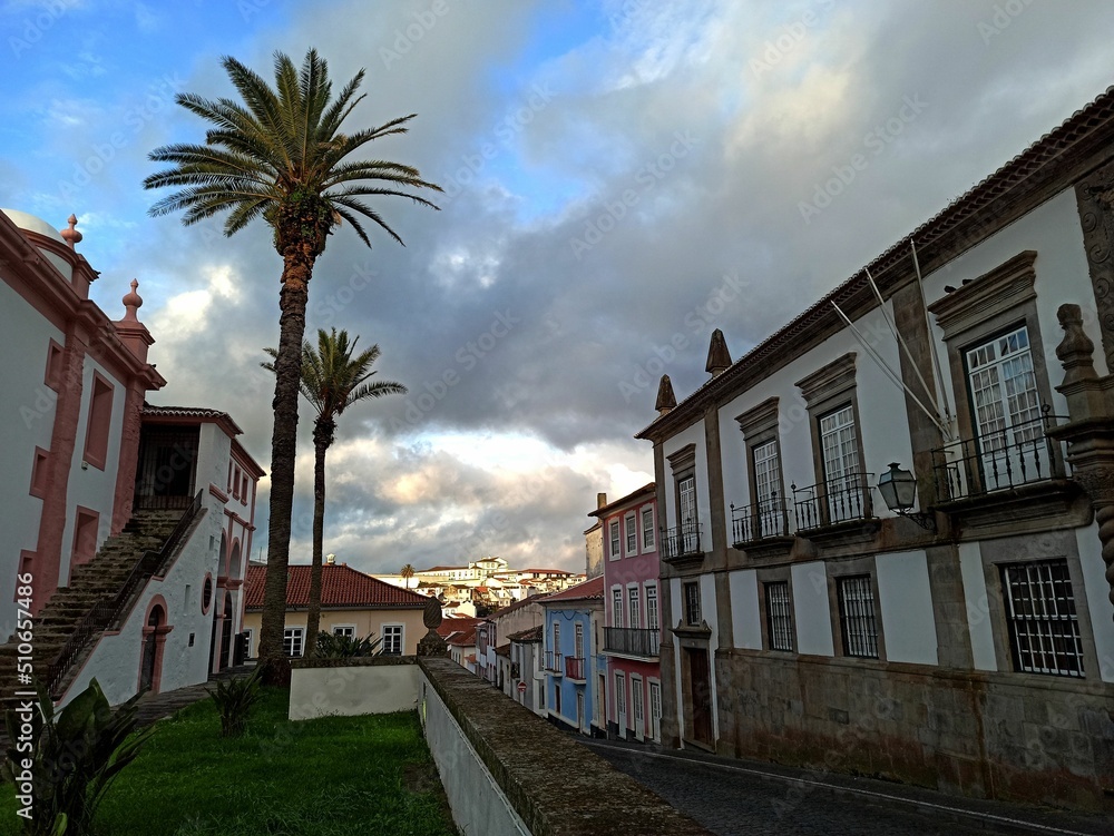 Summer Urban European Landscape from Terceira Island