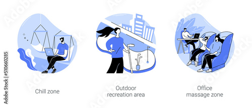 Recreation in smart office isolated cartoon vector illustrations se