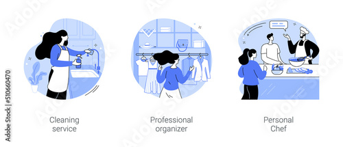 Freelance services isolated cartoon vector illustrations se