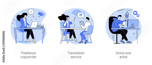 On-demand services isolated cartoon vector illustrations se