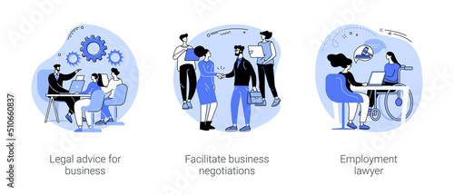 Commercial law isolated cartoon vector illustrations se
