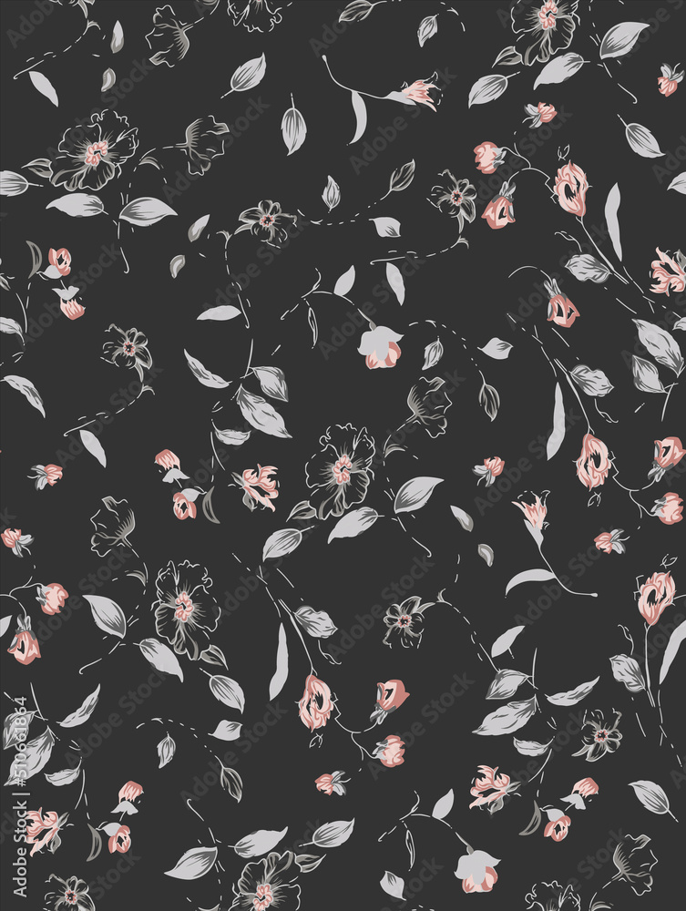 Seamless floral vector pattern design Seamless floral vector pattern design