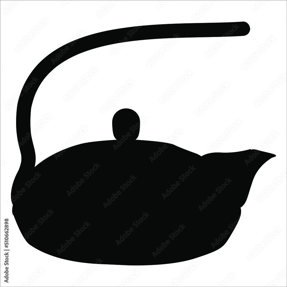 Kettle kitchen isolated on white in vector Kettle kitchen isolated on white in vector