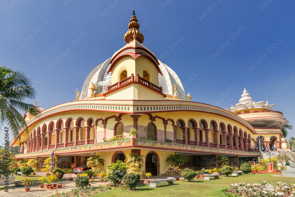 Temple of International Society for Krishna Consciousness (ISKON)- Gaudiya Vaishnava Hindu religious organisation,at Mayapur near Nabadwip, West Bengal,India. It is birthplace of Chaitanya Mahaprabhu.
