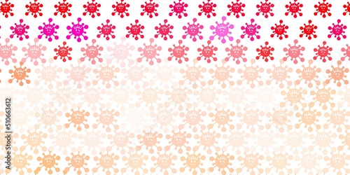 Light Red vector texture with disease symbols.