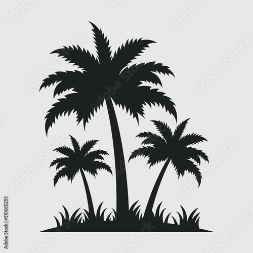 Coconut Tree silhouette SVG Cut File, Palm Tree Svg, Summer Coconut Tree Svg, Summer Svg, Tree Svg, © Creative Soul