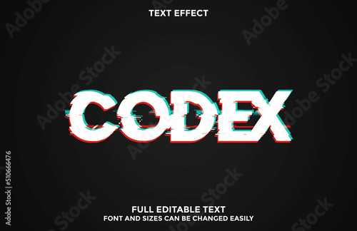 Text Efeect CODEX Glitch Design