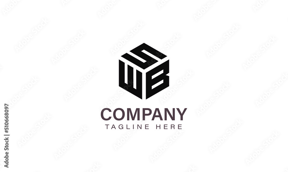 Letter SWB Logo, Three Letter Logo, Alphabet S W B Hexagon Shape Vector Icon Template Letter SWB Logo, Three Letter Logo, Alphabet S W B Hexagon Shape Vector Icon Template