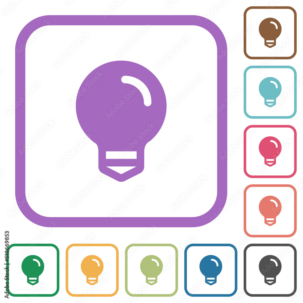 Light bulb solid simple icons Light bulb solid simple icons