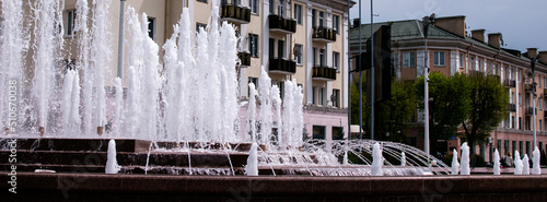 Photography View of the city fountain