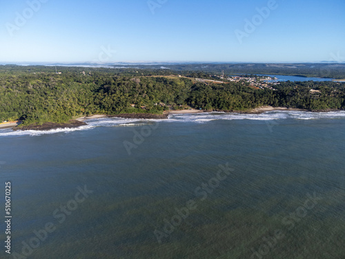 Wallpaper Mural Aerial view of a deserted paradise beach amidst the nature of the Atlantic Forest Torontodigital.ca