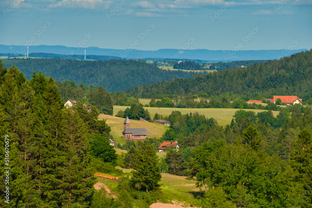 Fototapeta premium Landschaft bei Lauterbach im Sulzbachtal im Schwarzwald