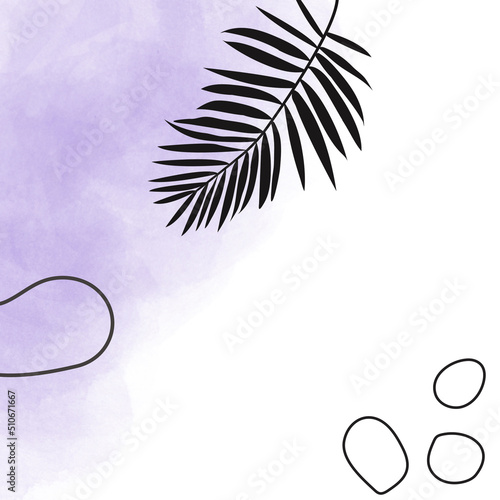 Boho watercolor background. Organic shapes, white background, invitation design, abstract.